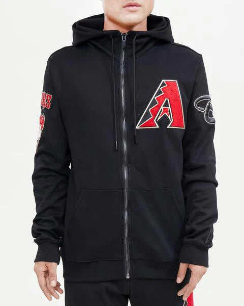 MLB ARIZONA DIAMONDBACKS CLASSIC CHENILLE MEN'S FULL ZIP PULLOVER HOODIE