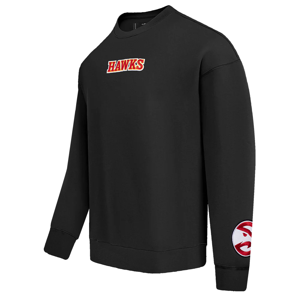 NBA ATLANTA HAWKS WINGSPAN MEN'S DROP SHOULDER FLEECE CREWNECK