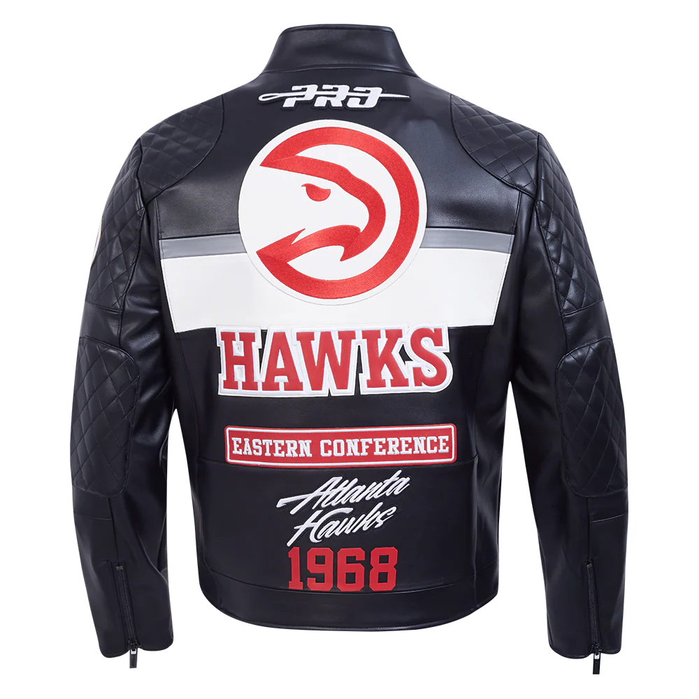 NBA ATLANTA HAWKS MEN'S MOTO JACKET