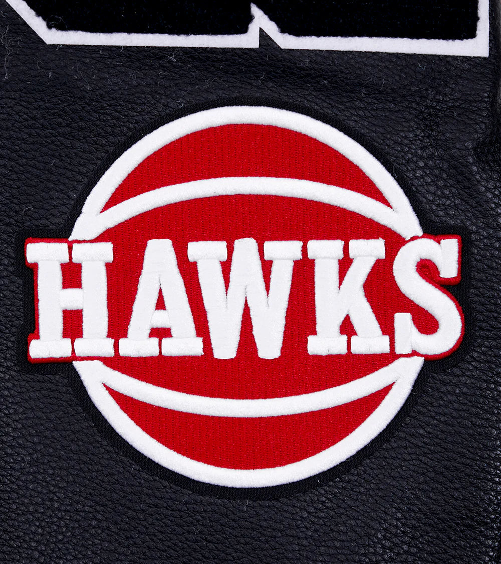 NBA ATLANTA HAWKS MASHUP MEN'S RIB WOOL VARSITY JACKET