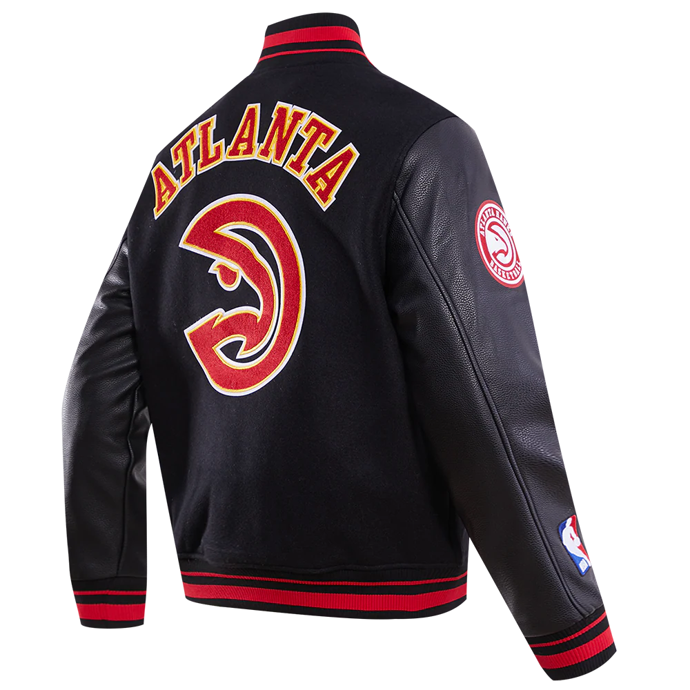 NBA ATLANTA HAWKS RETRO CLASSIC MEN'S RIB WOOL VARSITY JACKET