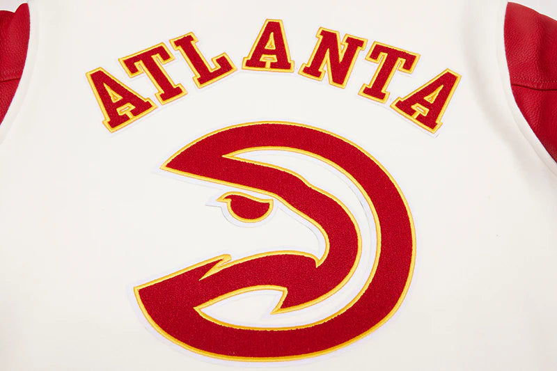 NBA ATLANTA HAWKS RETRO CLASSIC MEN'S RIB WOOL VARSITY JACKET