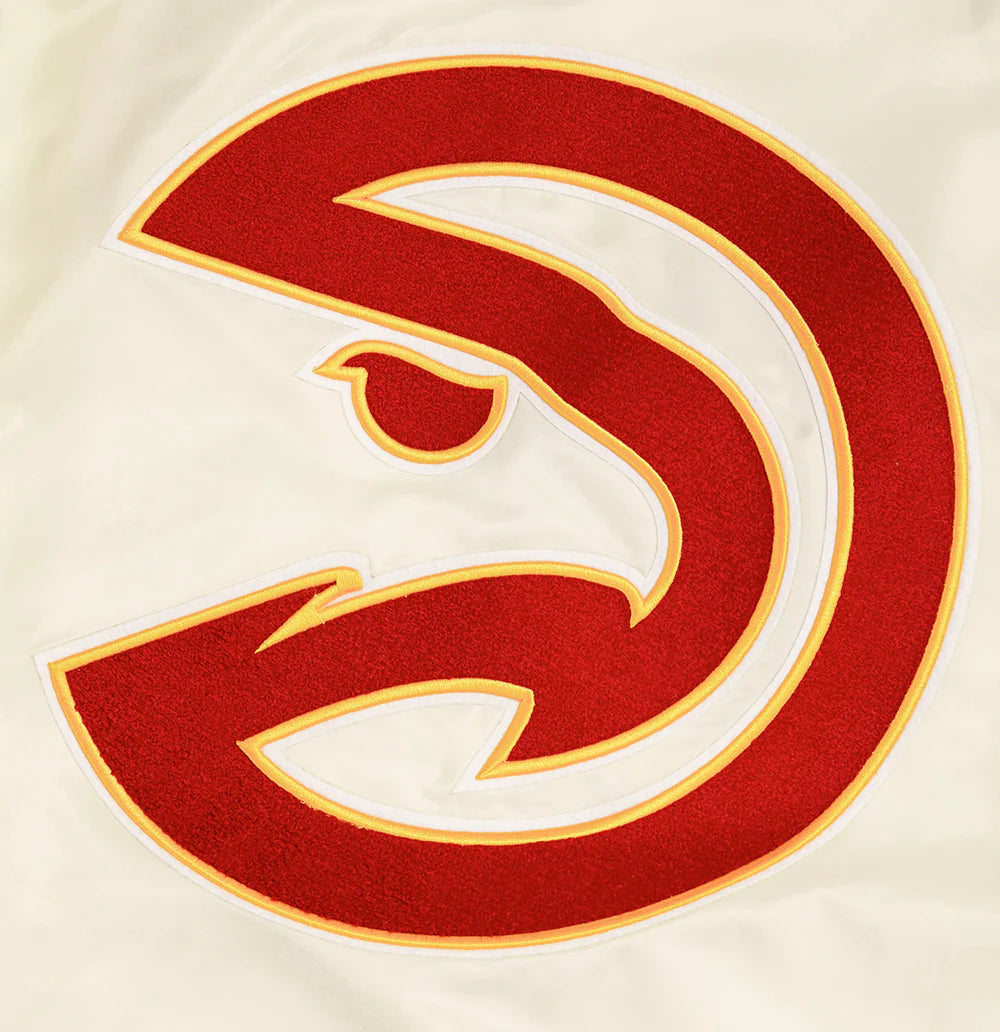 NBA ATLANTA HAWKS RETRO CLASSIC MEN'S RIB SATIN JACKET