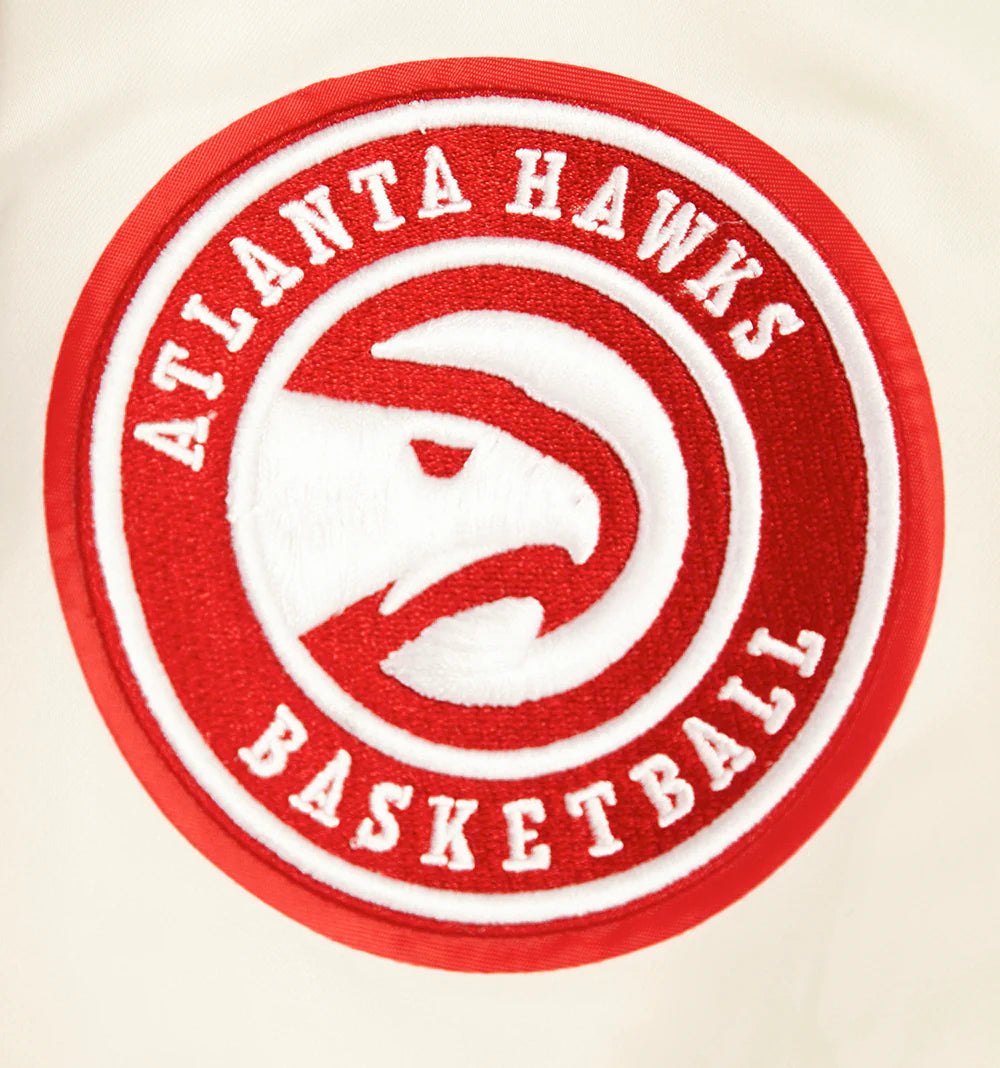NBA ATLANTA HAWKS RETRO CLASSIC MEN'S RIB SATIN JACKET