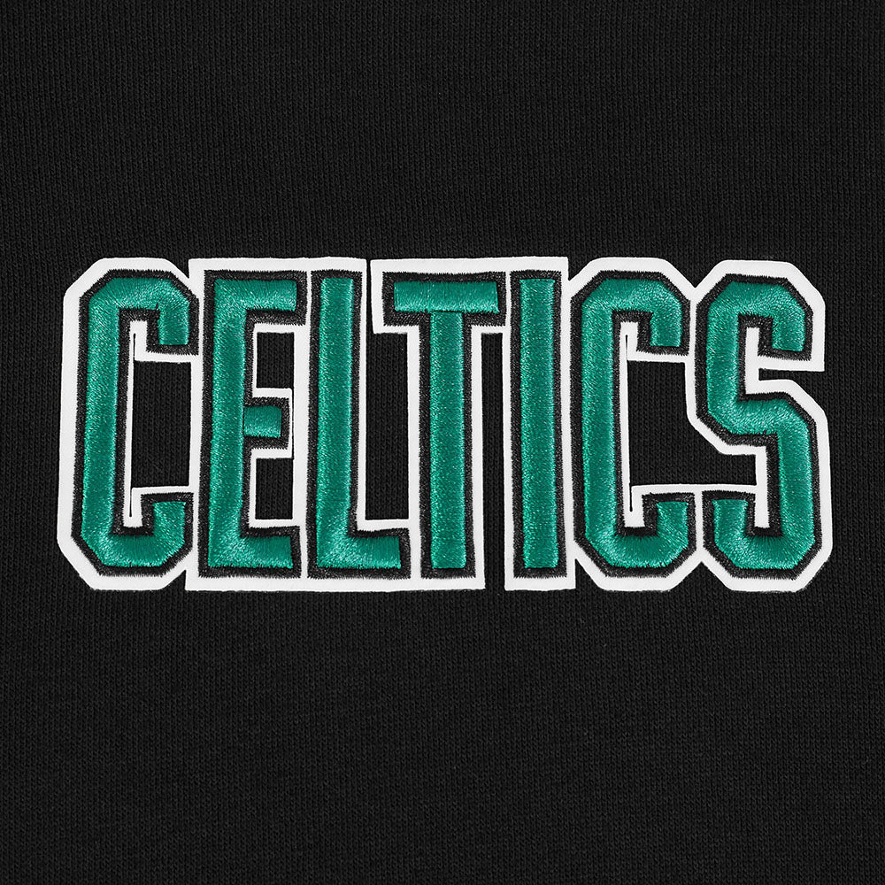 NBA BOSTON CELTICS WINGSPAN MEN'S DROP SHOULDER FLEECE PULLOVER HOODIE