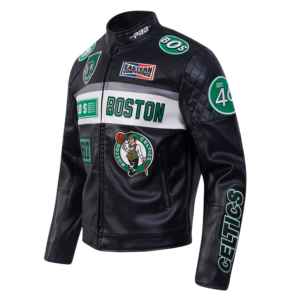 NBA BOSTON CELTICS MEN'S MOTO JACKET