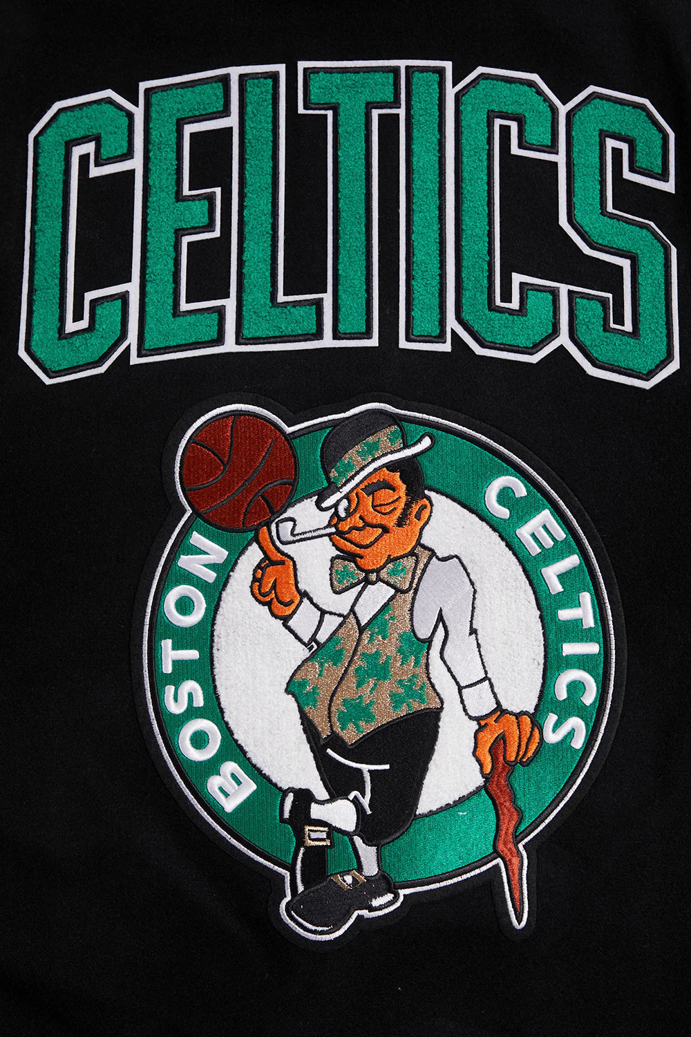NBA BOSTON CELTICS RETRO CLASSIC MEN'S RIB WOOL VARSITY JACKET