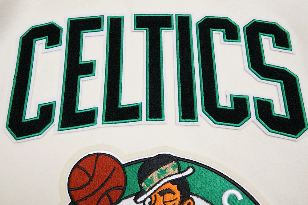 NBA BOSTON CELTICS RETRO CLASSIC MEN'S RIB WOOL VARSITY JACKET