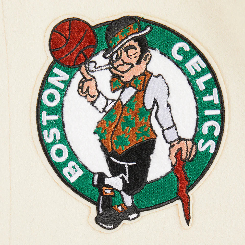 NBA BOSTON CELTICS RETRO CLASSIC BIG BOYS RIB WOOL VARSITY JACKET