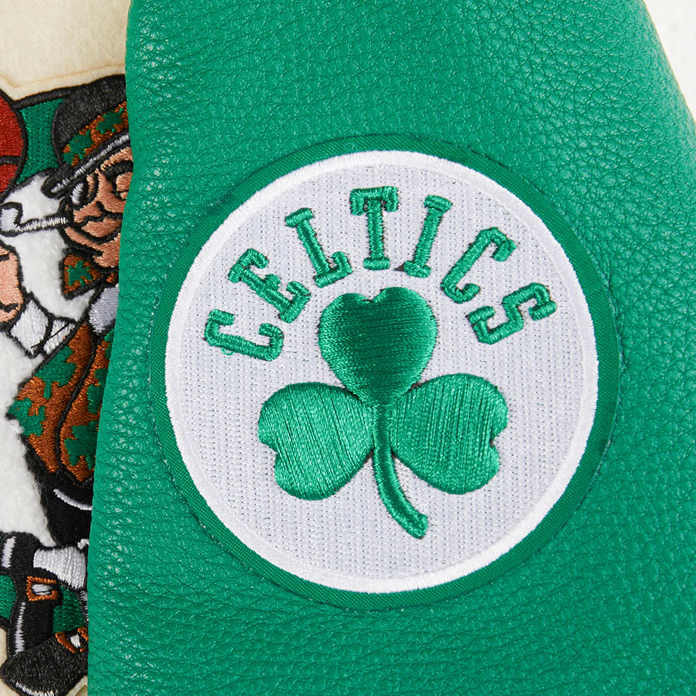 NBA BOSTON CELTICS RETRO CLASSIC BIG BOYS RIB WOOL VARSITY JACKET