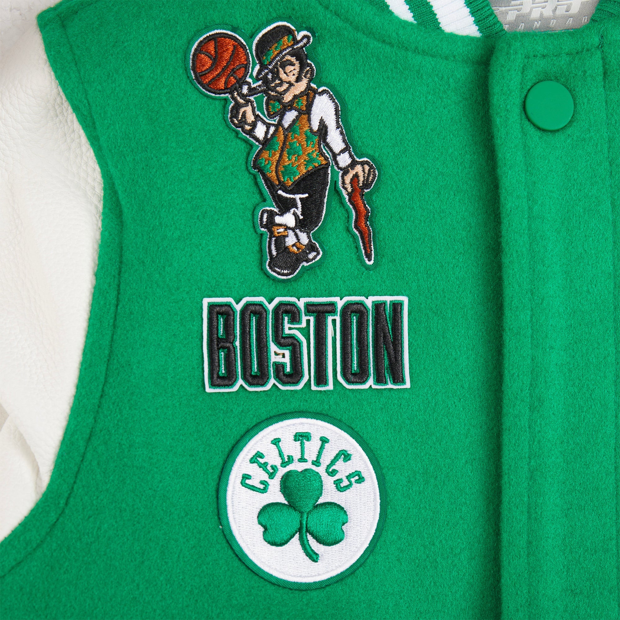 NBA BOSTON CELTICS RETRO CLASSIC TODDLER BOYS RIB WOOL VARSITY JACKET