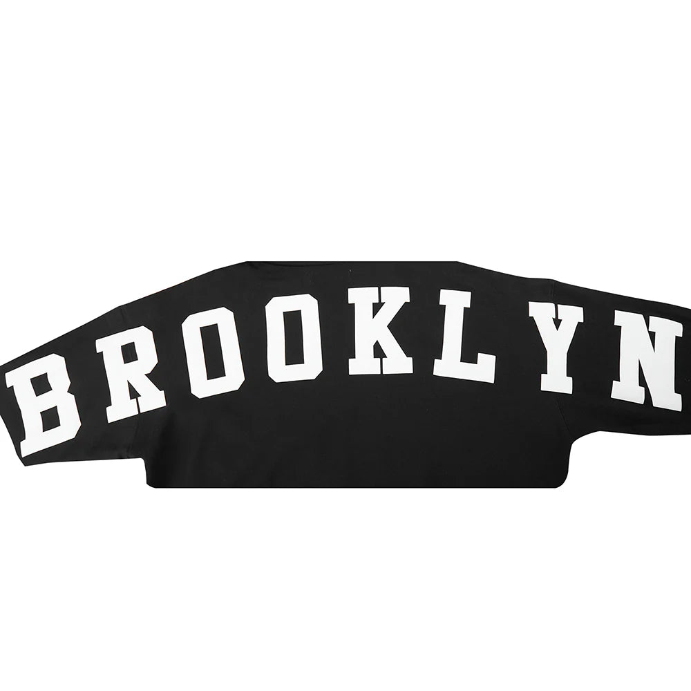 NBA BROOKLYN NETS WINGSPAN MEN'S DROP SHOULDER FLEECE PULLOVER HOODIE