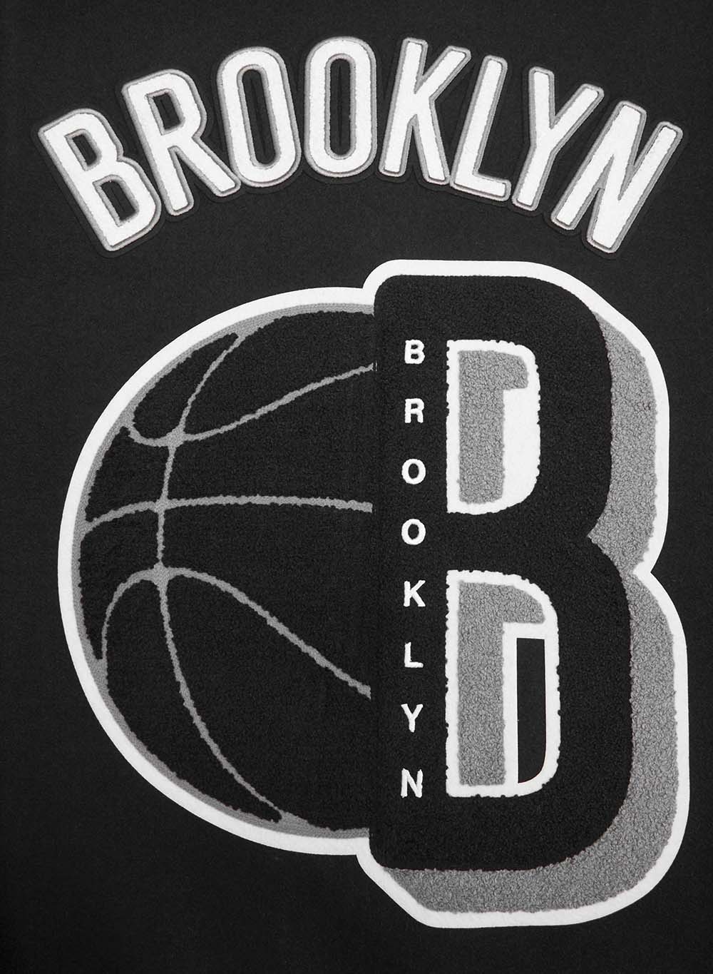NBA BROOKLYN NETS MASHUP MEN'S RIB WOOL VARSITY JACKET
