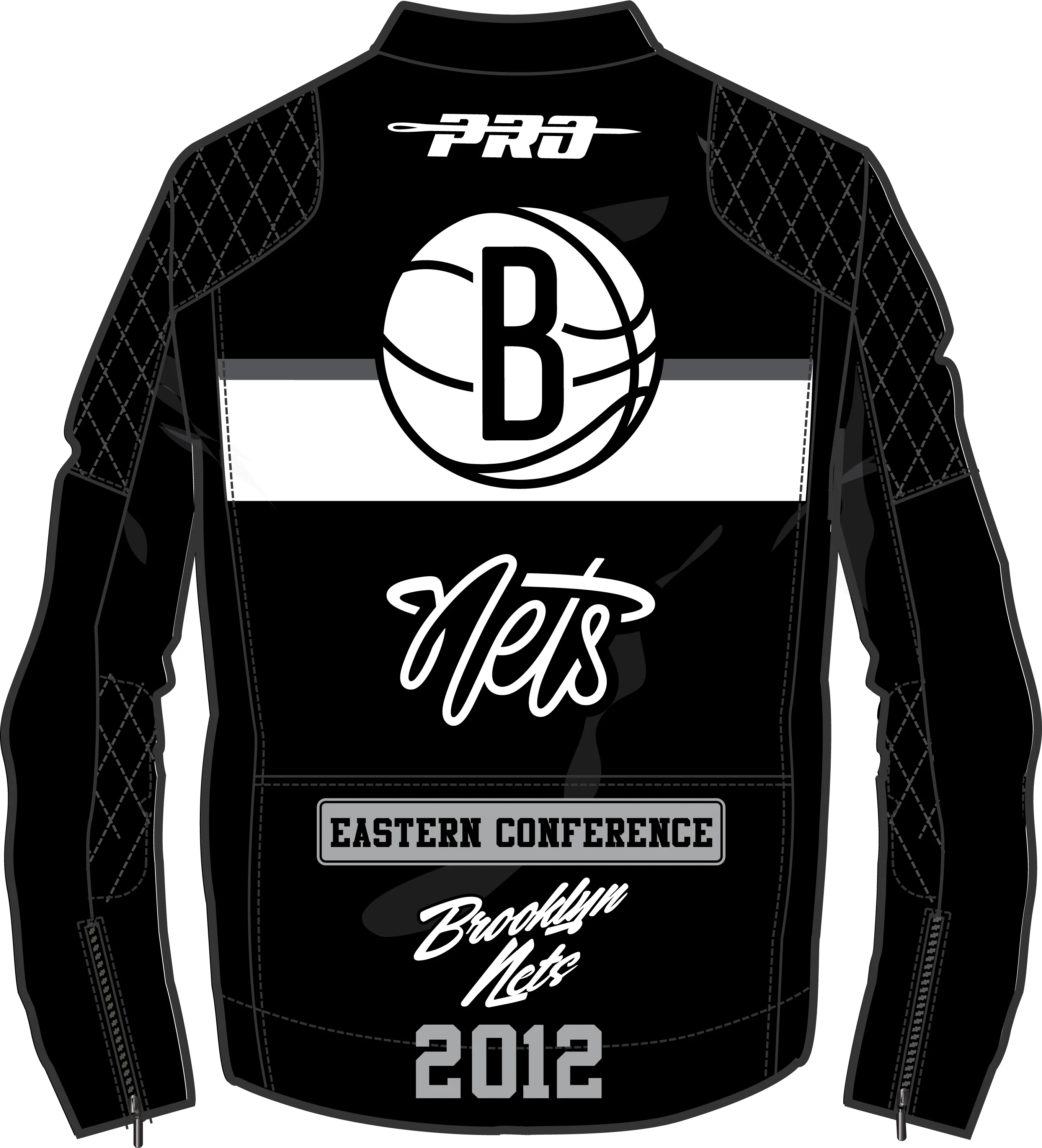 NBA BROOKLYN NETS MEN'S MOTO JACKET