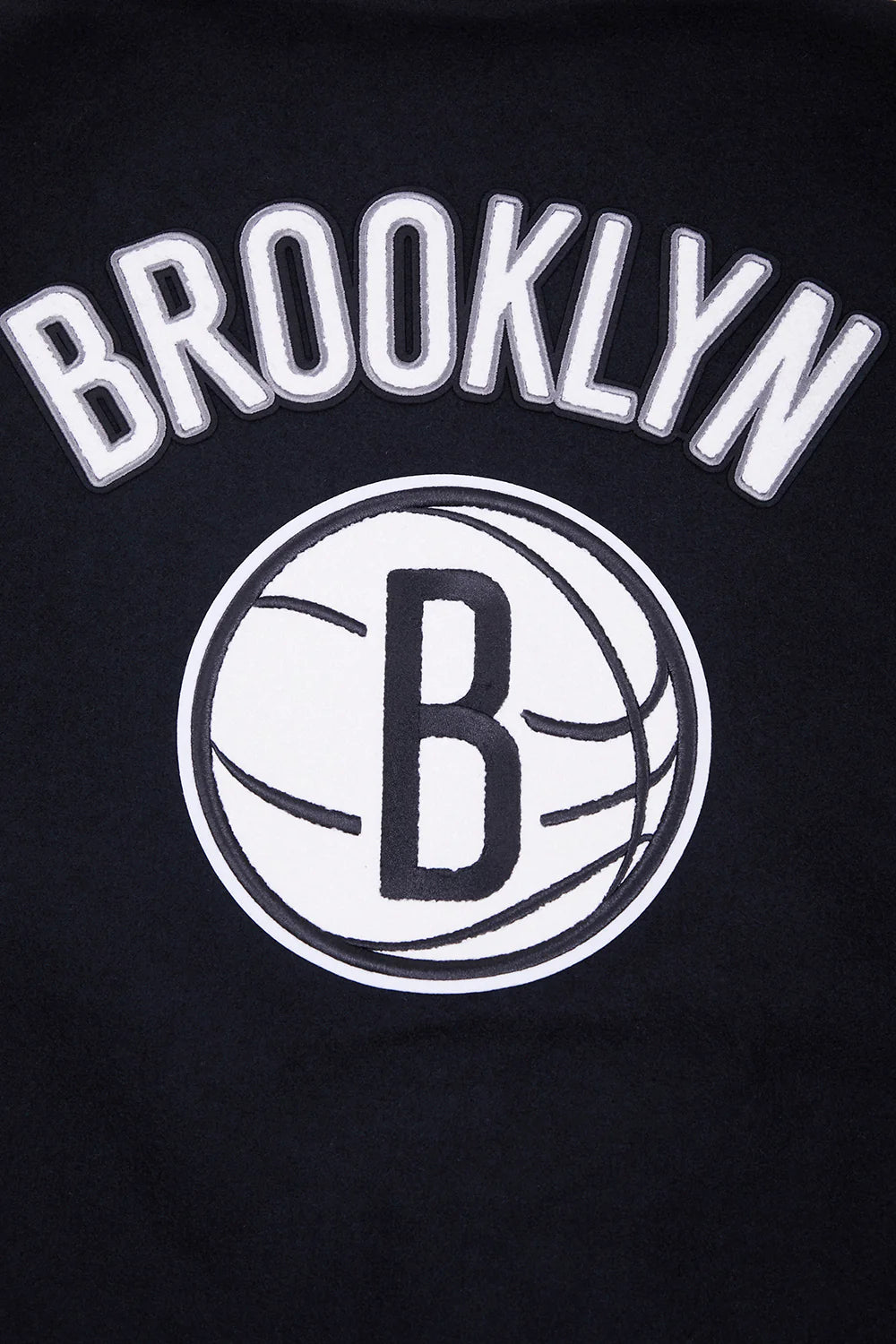 NBA BROOKLYN NETS RETRO CLASSIC MEN'S RIB WOOL VARSITY JACKET