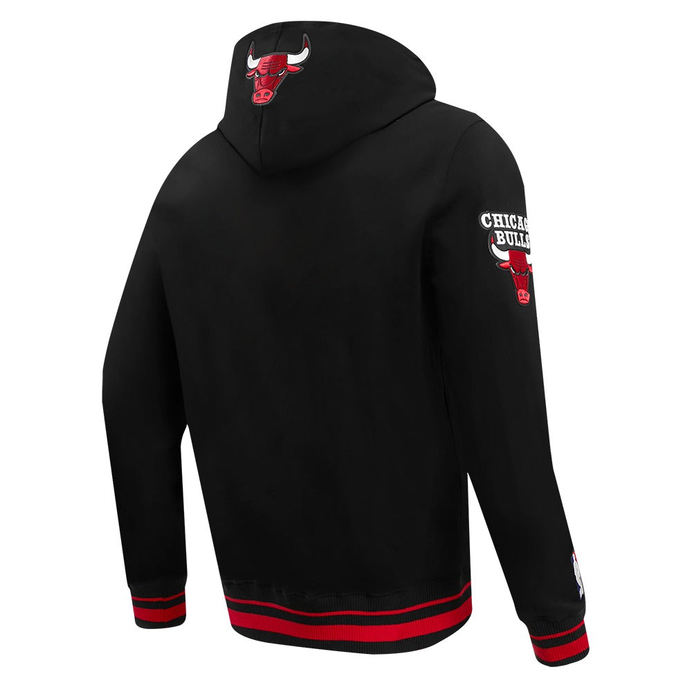CHICAGO BULLS MEN'S PULL OVER HOODIE SCRIPT TAIL