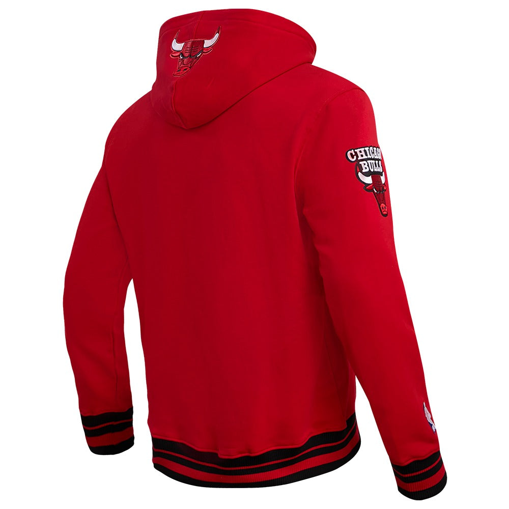 CHICAGO BULLS MEN'S PULL OVER HOODIE SCRIPT TAIL