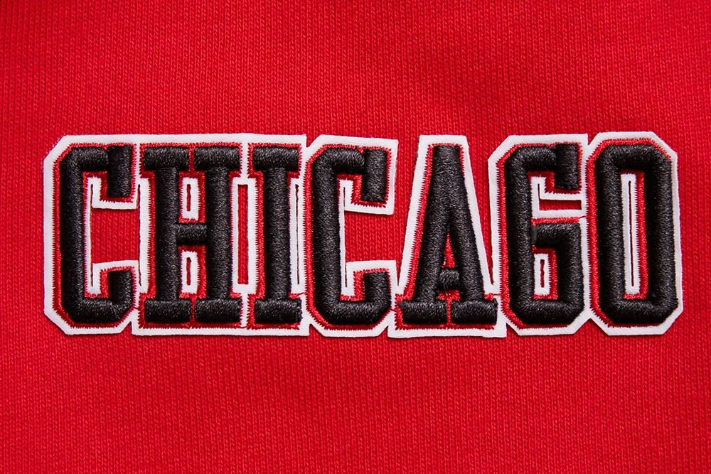 CHICAGO BULLS MEN'S PULL OVER HOODIE SCRIPT TAIL