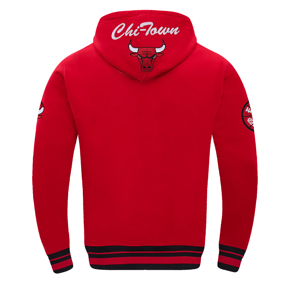 NBA CHICAGO BULLS TEAM BADGE MEN'S RIB FLC PO HOODIE