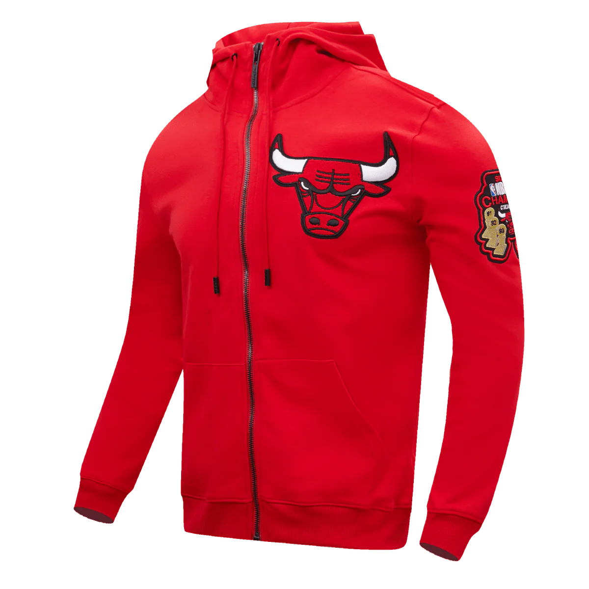 NBA CHICAGO BULLS CLASSIC CHENILLE MEN'S FULL ZIP PULLOVER HOODIE