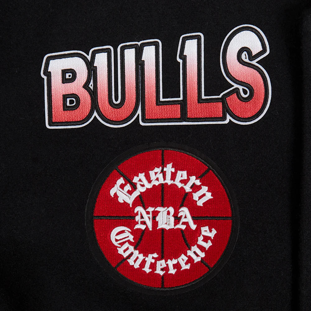 NBA CHICAGO BULLS TURN IT UP MEN'S RIB WOOL VARSITY JACKET