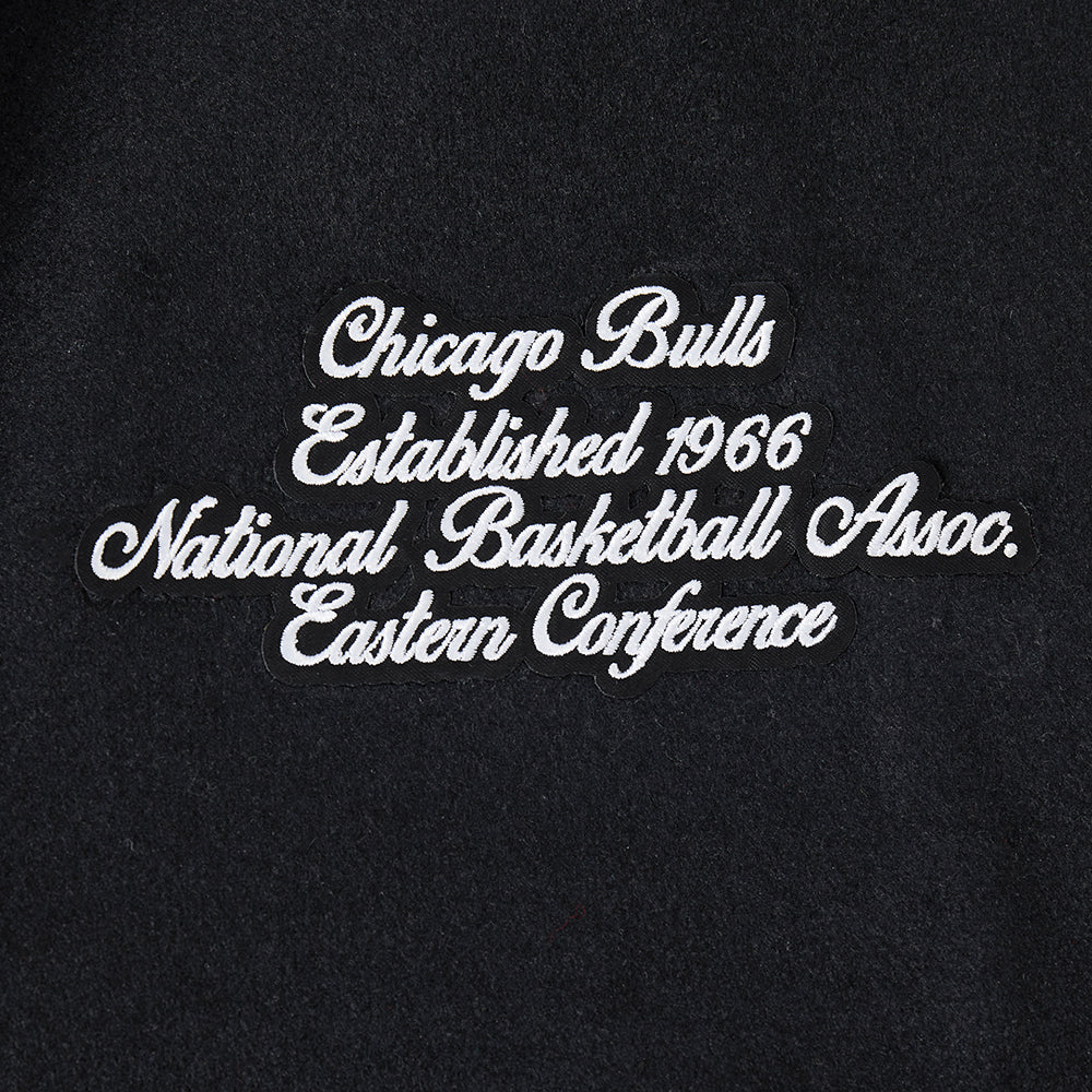 NBA CHICAGO BULLS TEAM PENNANTS MEN'S RIB WOOL VARSITY JACKET