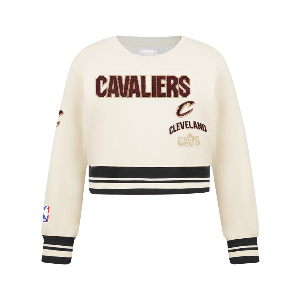 NBA CLEVELAND CAVALIERS RETRO CLASSIC BIG GIRLS RIB FLEECE CREWNECK