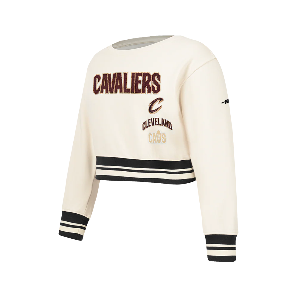 NBA CLEVELAND CAVALIERS RETRO CLASSIC BIG GIRLS RIB FLEECE CREWNECK