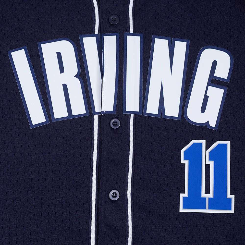 NBA DALLAS MAVERICKS KYRIE IRVING #11 CLASSIC MESH PNN MEN'S MESH BUTTON DOWN SHIRT