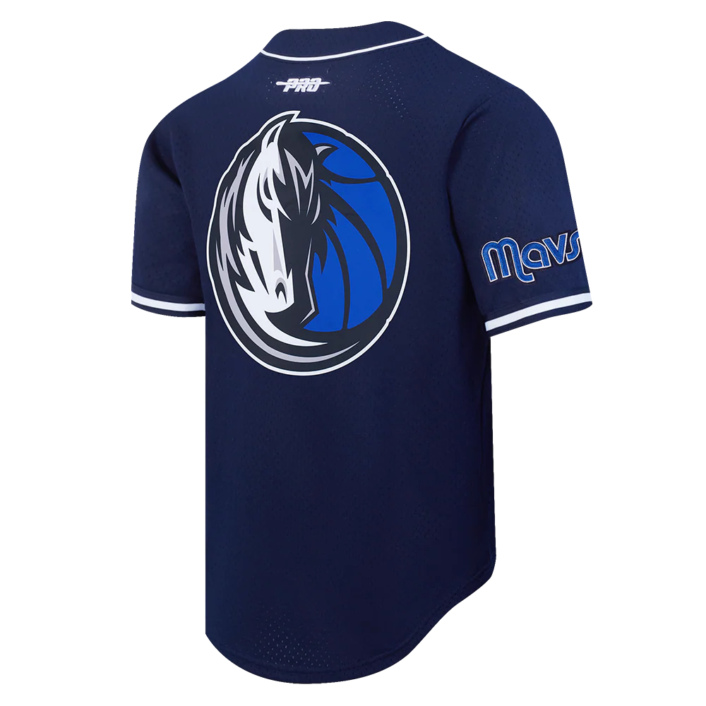 NBA DALLAS MAVERICKS KYRIE IRVING #11 CLASSIC MESH PNN MEN'S MESH BUTTON DOWN SHIRT