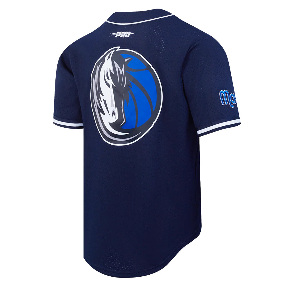 NBA DALLAS MAVERICKS MAX CHRISTIE #00 CLASSIC MESH PNN MEN'S MESH BUTTON DOWN SHIRT