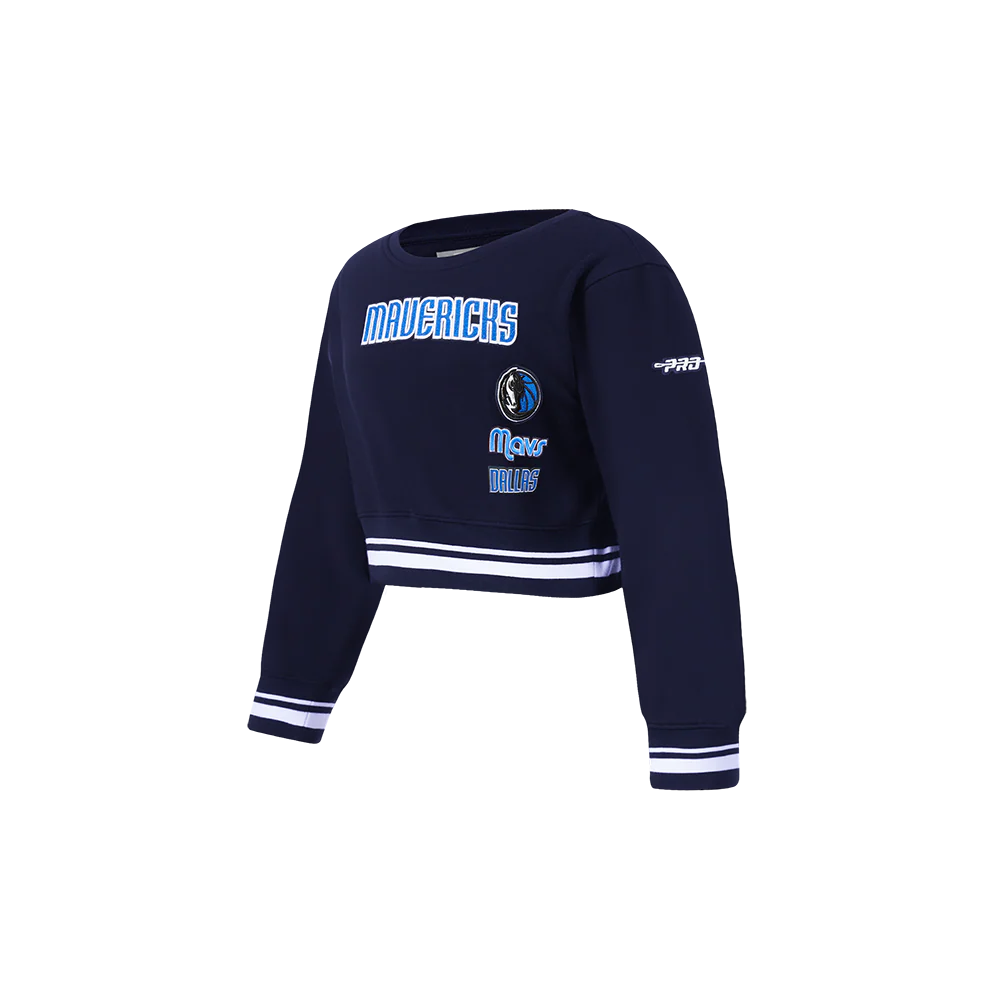 NBA DALLAS MAVERICKS RETRO CLASSIC TODDLER GIRLS RIB FLEECE CREWNECK