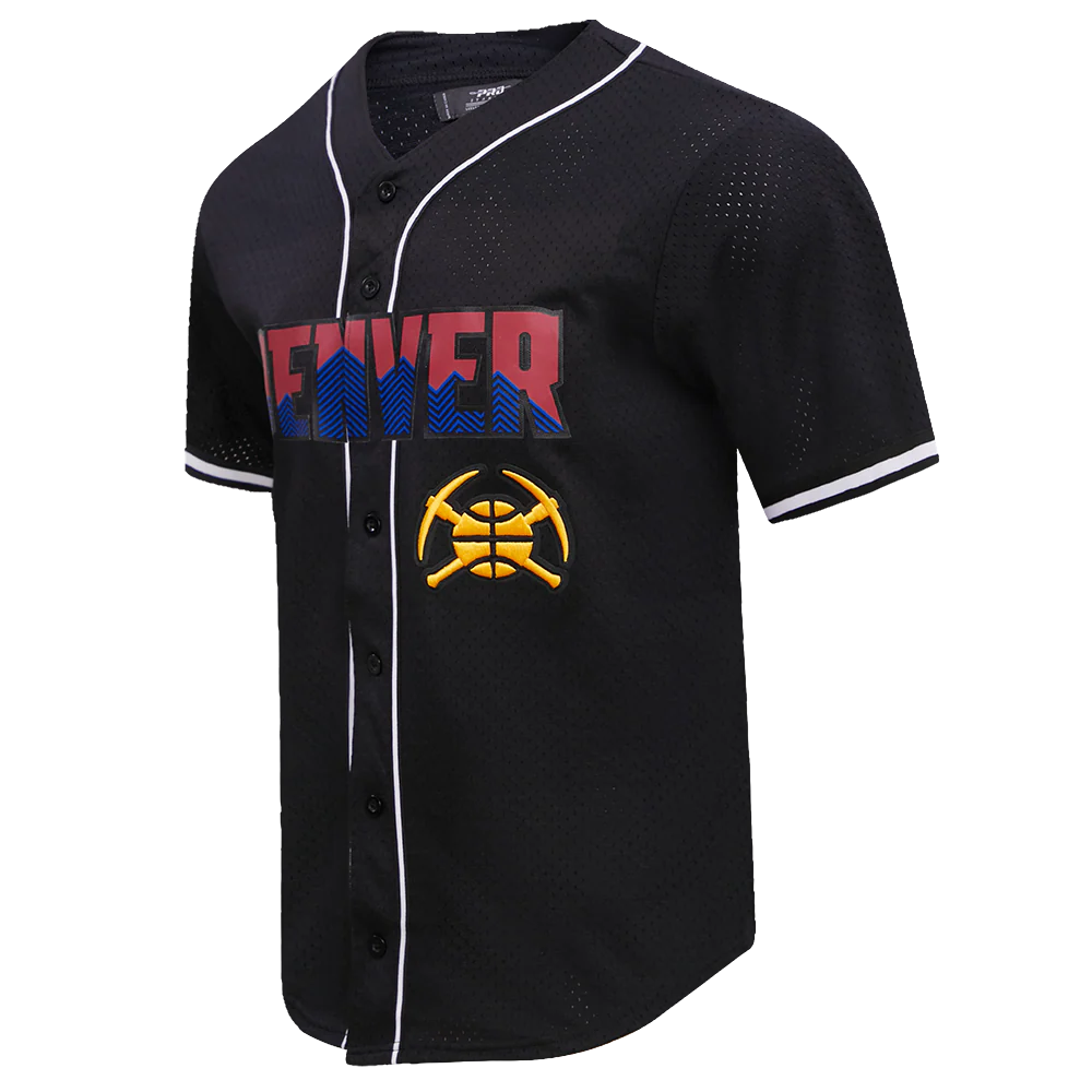 NBA DENVER NUGGETS MEN'S CHEST MILE HIGH MESH BUTTON DOWN SHIRT