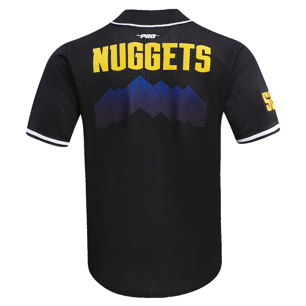 NBA DENVER NUGGETS MEN'S CHEST MILE HIGH MESH BUTTON DOWN SHIRT