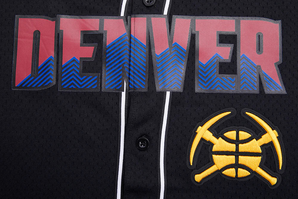 NBA DENVER NUGGETS MEN'S CHEST MILE HIGH MESH BUTTON DOWN SHIRT