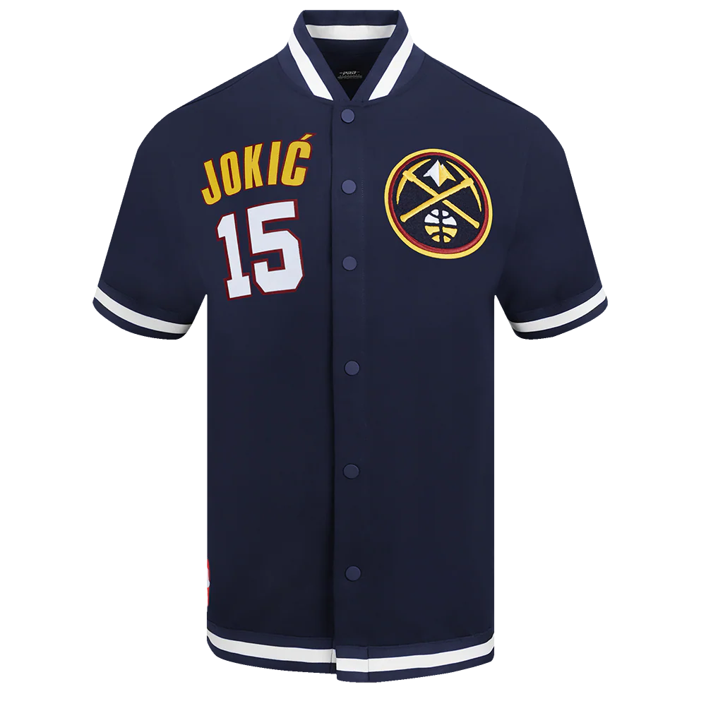 NBA DENVER NUGGETS NIKOLA JOKIC #15 CLASSIC MEN'S PRO SS DOUBLE KNIT JACKET