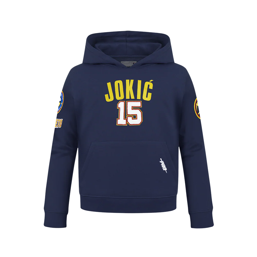 NBA DENVER NUGGETS NIKOLA JOKIC #15 CLASSIC PNN BIG BOY'S FLEECE PO HOODIE