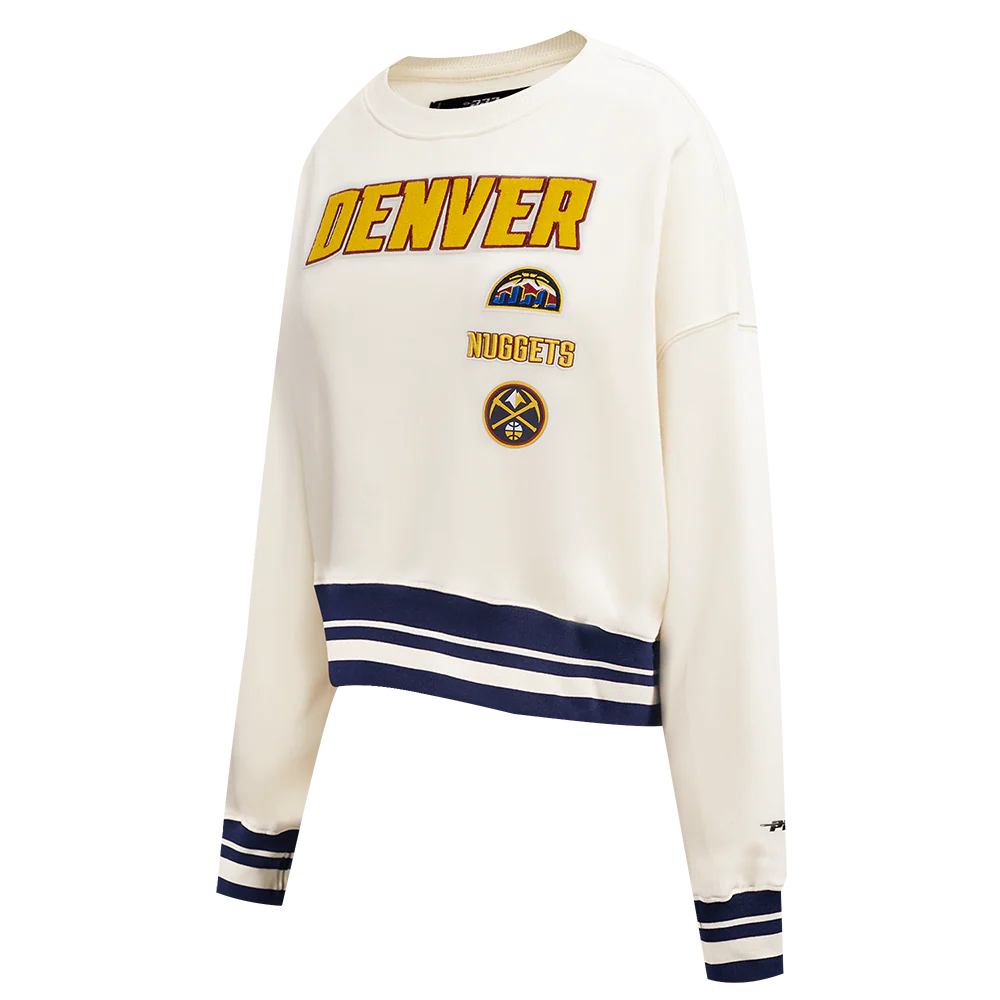 NBA DENVER NUGGETS RETRO CLASSIC WOMEN'S RIB CREWNECK