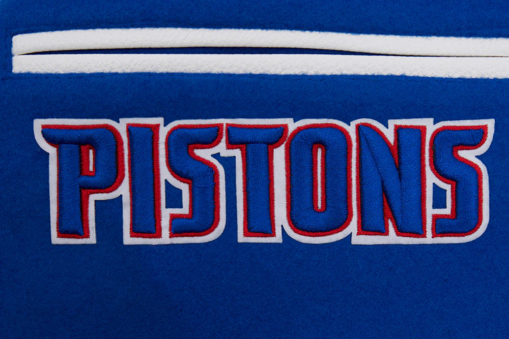 NBA DETROIT PISTONS MASHUP MEN'S RIB WOOL VARSITY JACKET