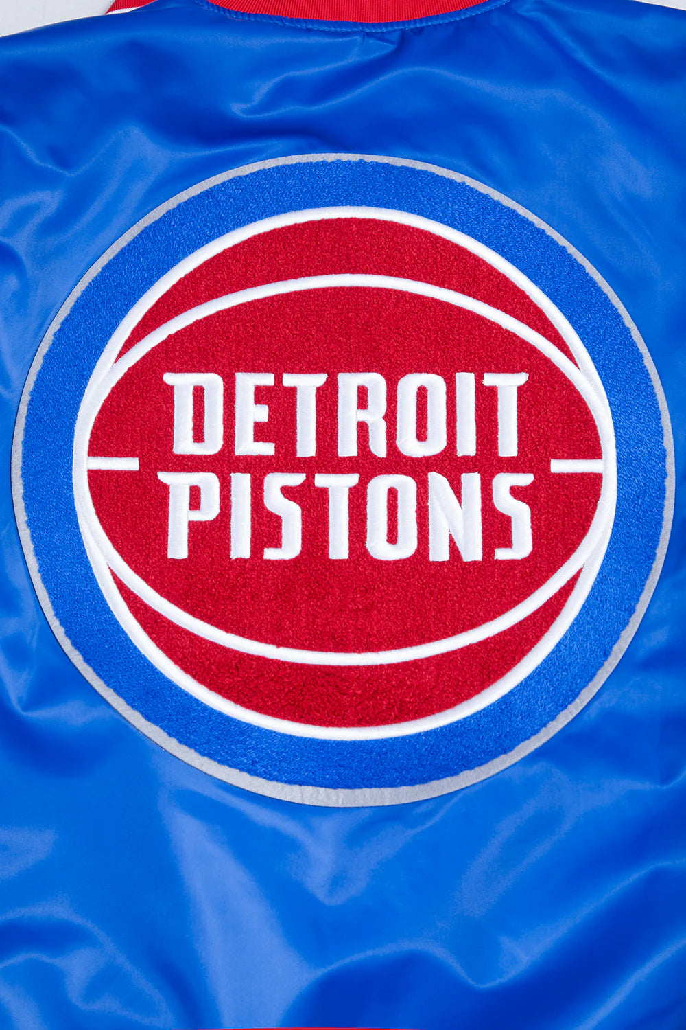 NBA DETROIT PISTONS RETRO CLASSIC MEN'S RIB SATIN JACKET