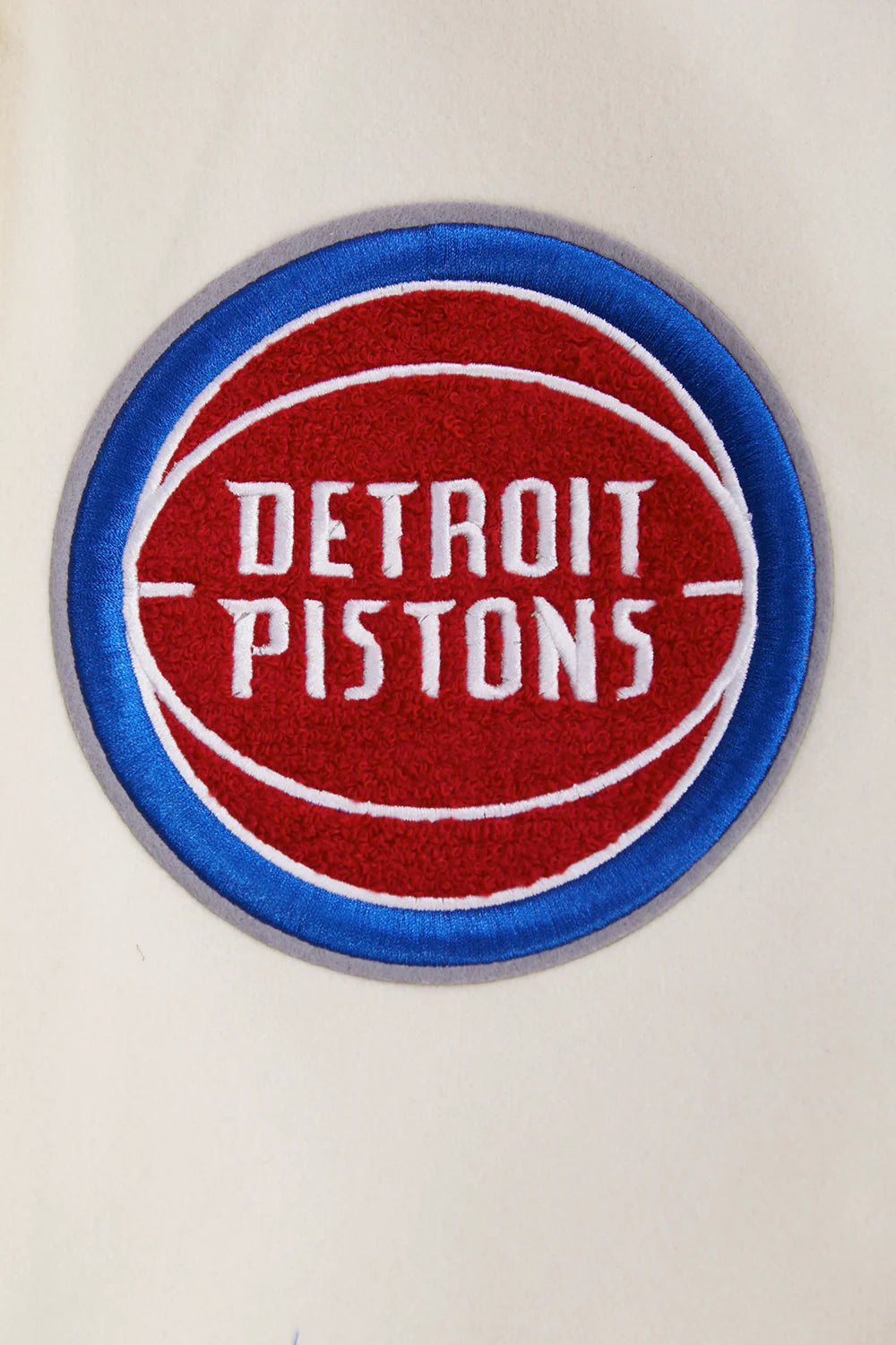 NBA DETROIT PISTONS RETRO CLASSIC MEN'S RIB WOOL VARSITY JACKET