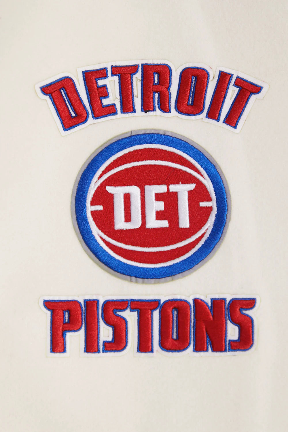NBA DETROIT PISTONS RETRO CLASSIC MEN'S RIB WOOL VARSITY JACKET