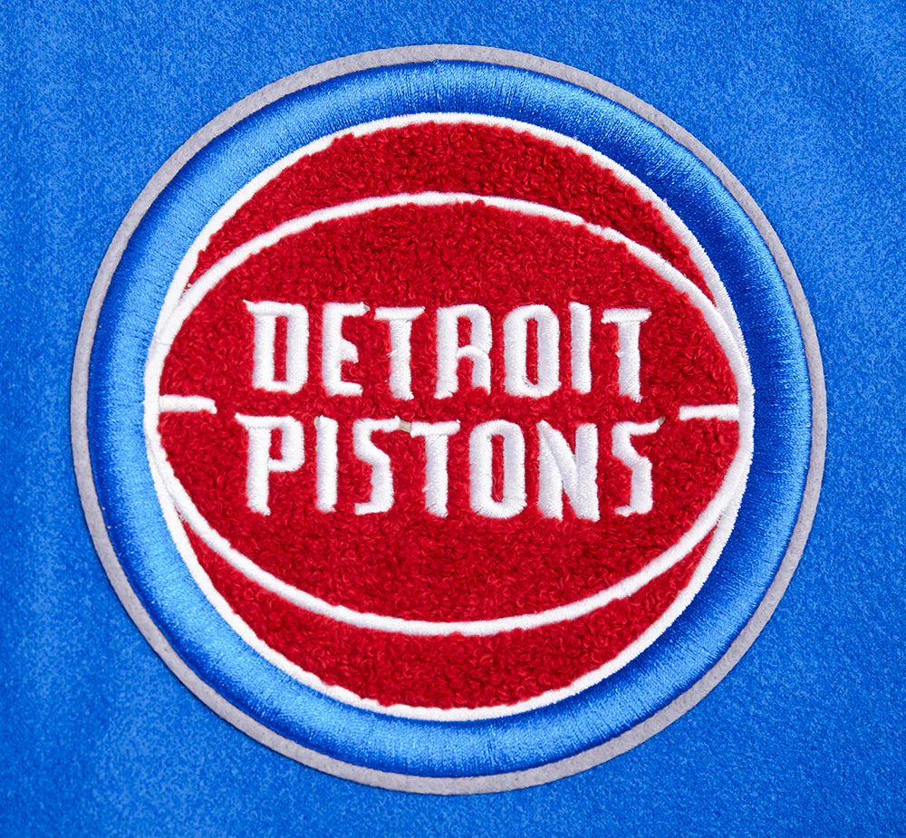NBA DETROIT PISTONS RETRO CLASSIC MEN'S RIB WOOL VARSITY JACKET
