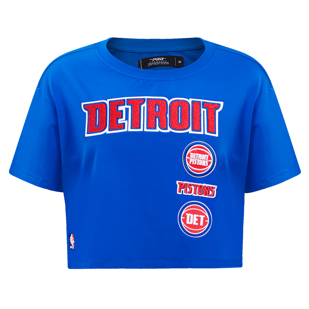 NBA DETROIT PISTONS RETRO CLASSIC WOMEN'S BOXY TEE