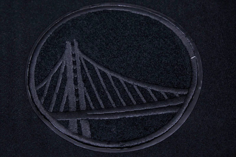 NBA GOLDEN STATE WARRIORS TRIPLE BLACK MEN'S VARSITY JACKET