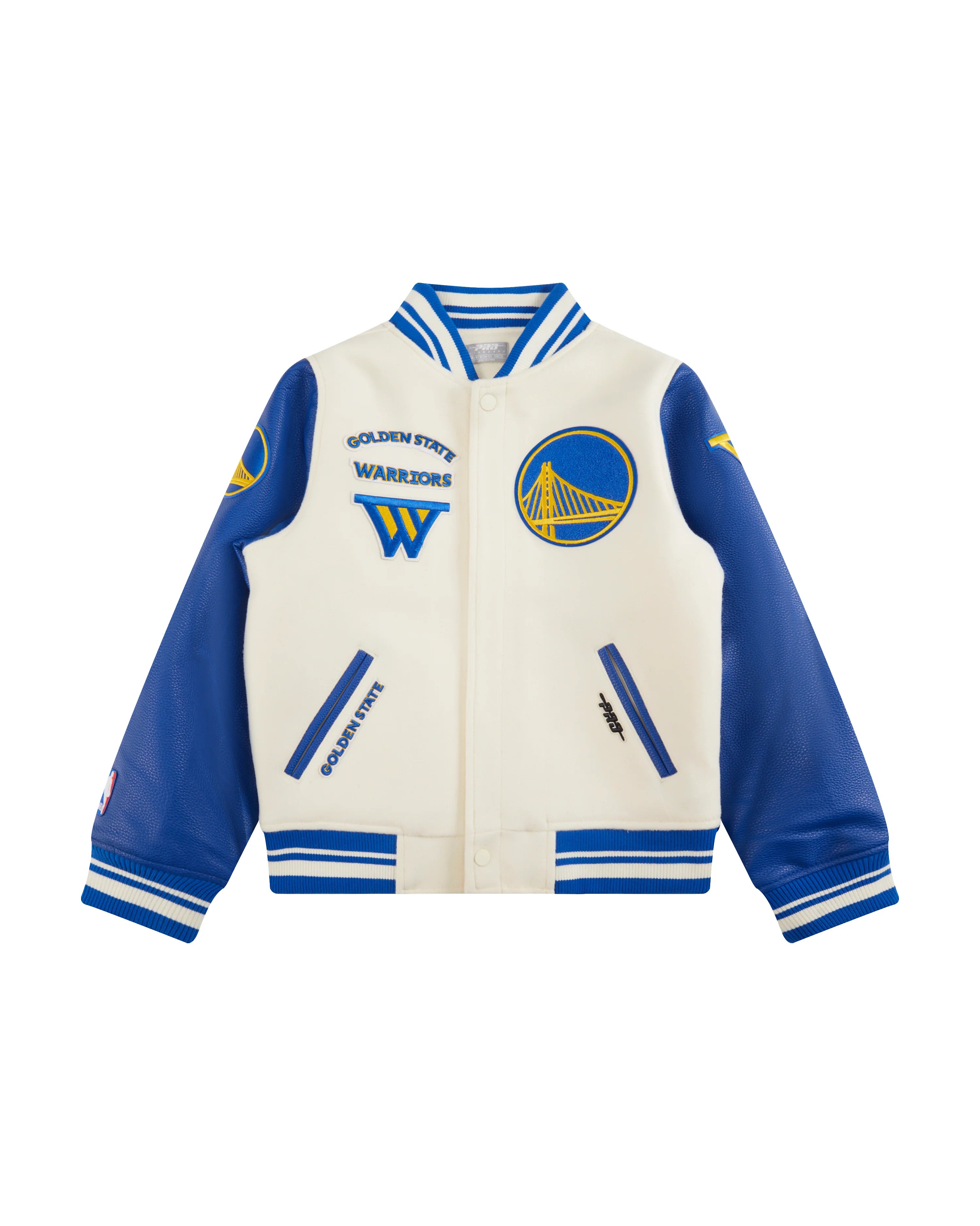NBA GOLDEN STATE WARRIORS RETRO CLASSIC BIG BOYS RIB WOOL VARSITY JACKET
