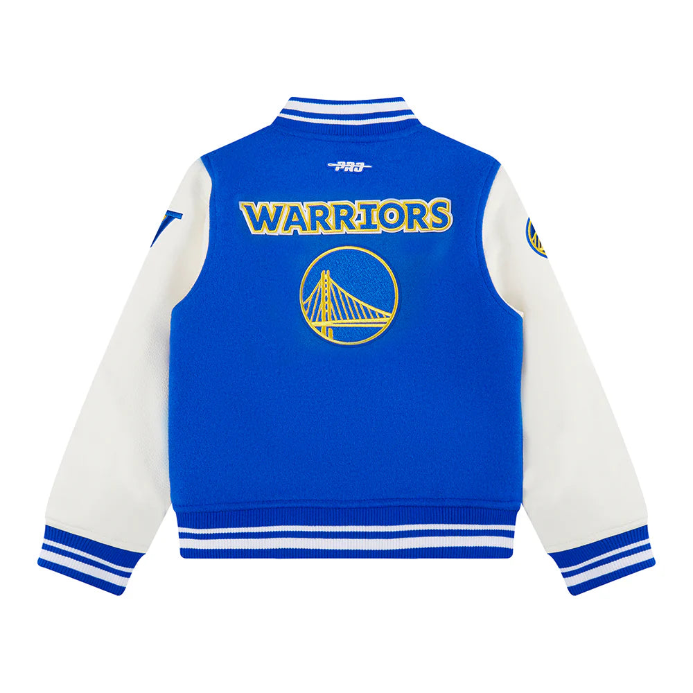 NBA GOLDEN STATE WARRIORS RETRO CLASSIC BIG BOYS RIB WOOL VARSITY JACKET