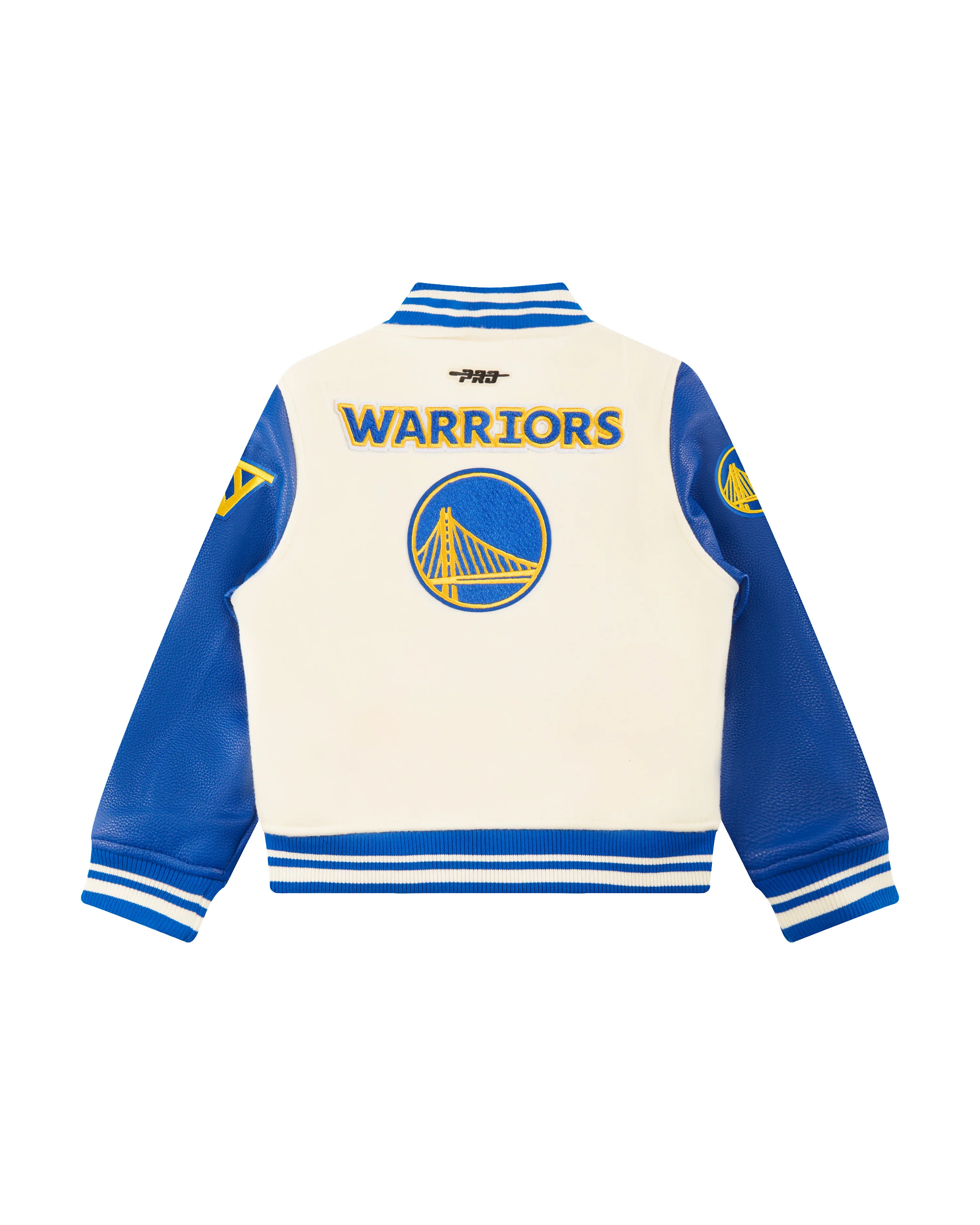 NBA GOLDEN STATE WARRIORS RETRO CLASSIC LITTLE BOYS RIB WOOL VARSITY JACKET