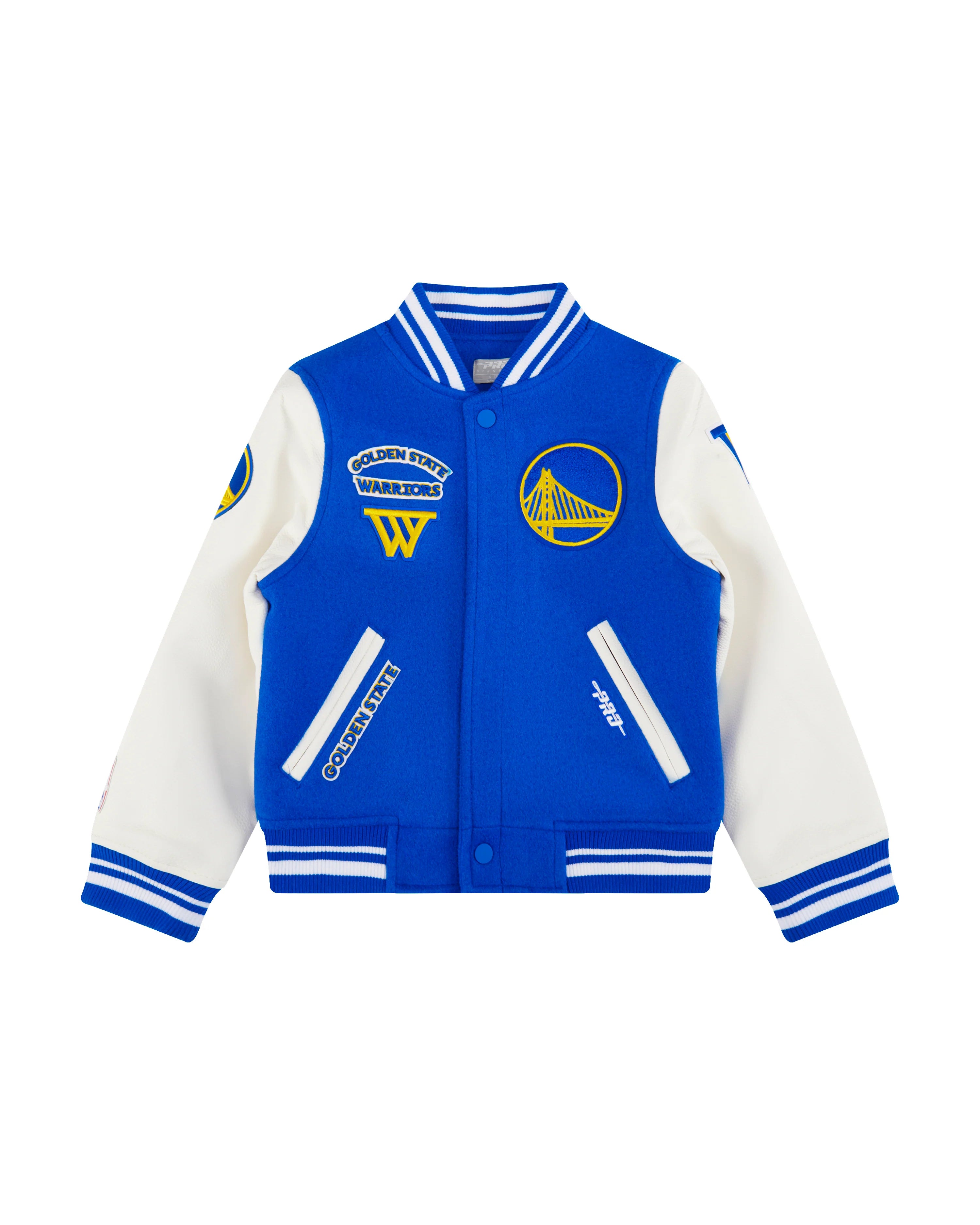 NBA GOLDEN STATE WARRIORS RETRO CLASSIC LITTLE BOYS RIB WOOL VARSITY JACKET