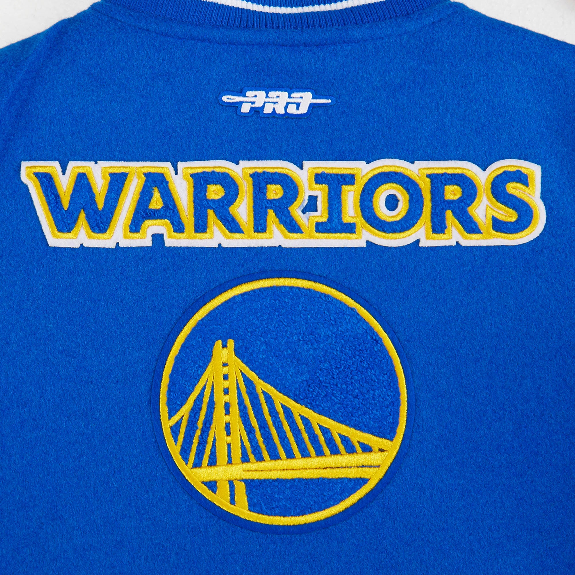 NBA GOLDEN STATE WARRIORS RETRO CLASSIC LITTLE BOYS RIB WOOL VARSITY JACKET